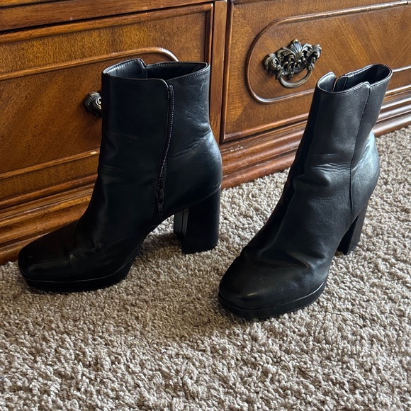 Black Heeled Ankle Boots - Picture 3 of 4